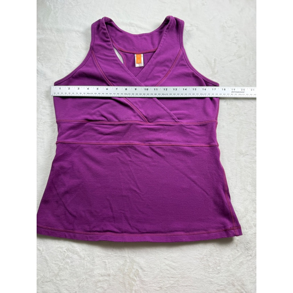 Lucy Womens Purple Surplice Racerback Activewear Tank Top Size Large 211599 - Picture 7 of 9